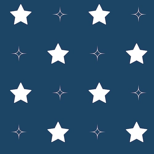 Stelle bianche su blu